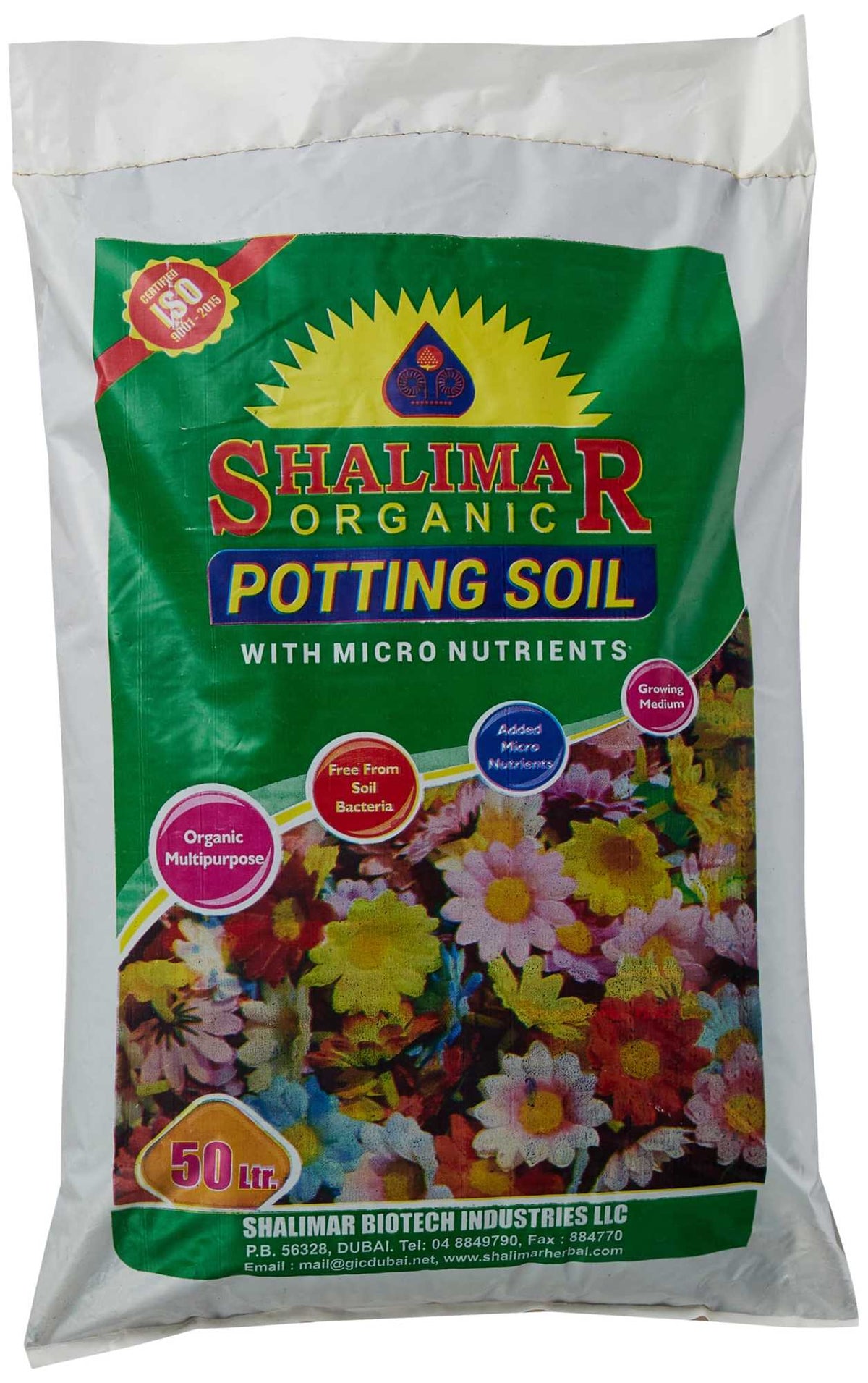 Shalimar Organic potting soil bag, green label, micronutrients, 50 L