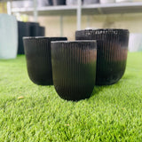 Ceramic Low Pot (Black)