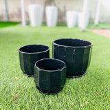 Ceramic Low Pot (Black)