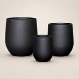 Dark Matte Round Planter