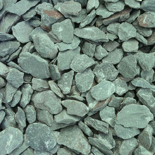 Green slate river pebbles, assorted flat stones for landscaping and pathways