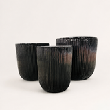 Ceramic Low Pot (Black)