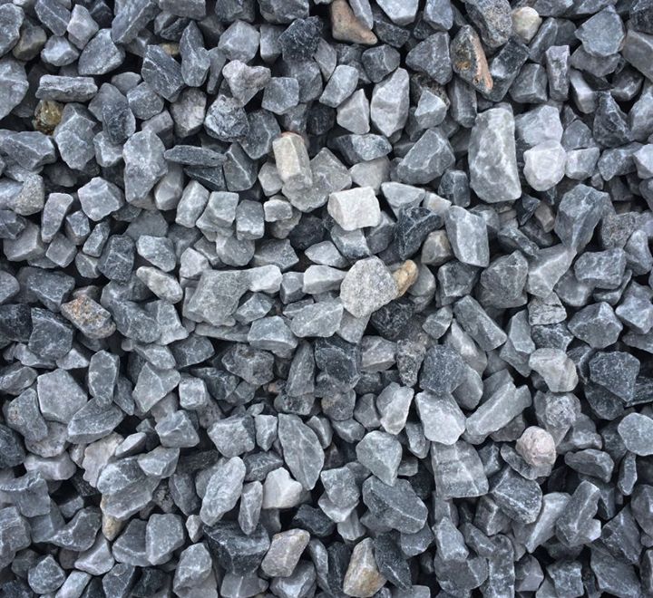 Grey gravel, angular crushed stone, sold by the truck load in Dubai
