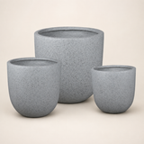 Grey Round Planter