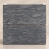 Ribbed Stone Rectangular Planter (Charcoal)
