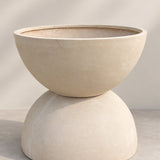 Shallow Bowl Planter (Cream)