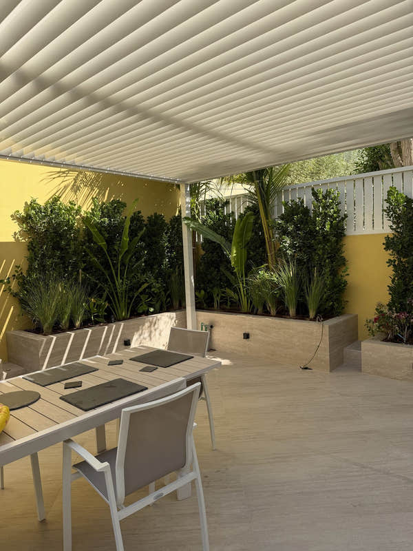 Shaded terrace