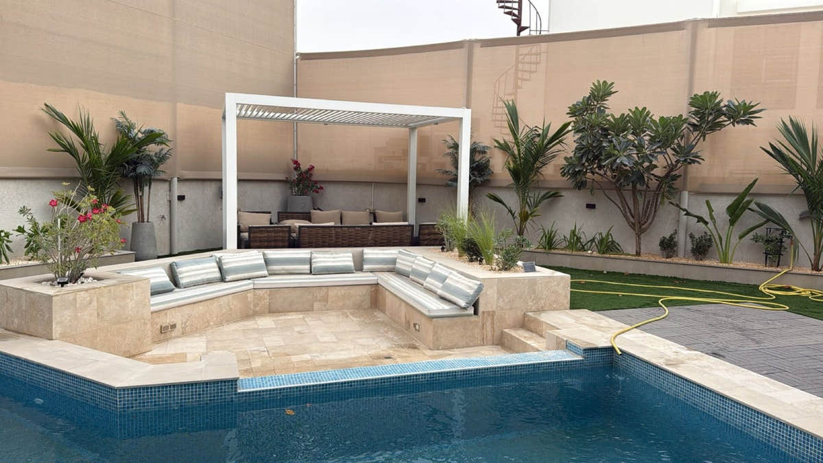 Water feature and stonework built by MyPlants in Dubai