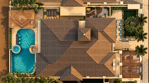 A whole plot, drawn top-down